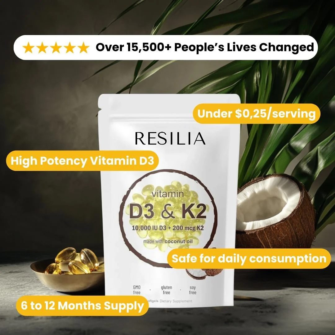 High-Potency Vitamin D3 & K2 Softgels Resilia® - Image 3